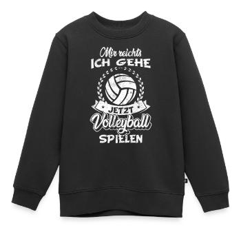 Beachvolleyball Volleyball Beach-Volleyball - Kinder Premium Organic Sweatshirt - Schwarz - Vorne - AI Model Kid Female (0cm)