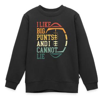 Ich Mag Große Punts Retro - Kinder Premium Organic Sweatshirt - Schwarz - Vorne - AI Model Kid Female (0cm)