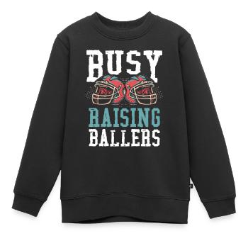Occupé à élever des ballers - Sweat Premium enfant bio - noir - Devant - AI Model Kid Female (0cm)