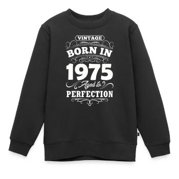Geburtstag Geschenk Birthday Bursdag Jahrgang 1975 - Kinder Premium Organic Sweatshirt - Schwarz - Vorne - AI Model Kid Female (0cm)