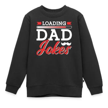 Dad Joke Papa Joke Jokes Father - Kids Premium Organic Sweatshirt - black - Front - AI Model Kid Female (0cm)