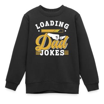 Dad Joke Papa Joke Jokes Father - Kids Premium Organic Sweatshirt - black - Front - AI Model Kid Female (0cm)