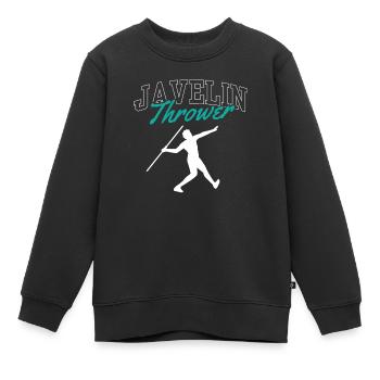Lancer du javelot Lancer du javelot Lancer du javelot - Sweat Premium enfant bio - noir - Devant - AI Model Kid Female (0cm)