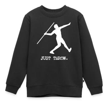 Il suffit de lancer le javelot lancer du javelot lancer du javelot lancer du javelot - Sweat Premium enfant bio - noir - Devant - AI Model Kid Female (0cm)