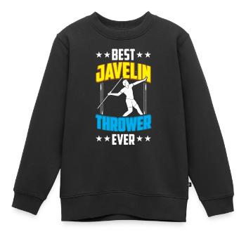 Bester Speerwerfer Aller Zeiten Speer Speerwerfen - Kinder Premium Organic Sweatshirt - Schwarz - Vorne - AI Model Kid Female (0cm)