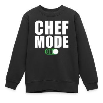 Chefkoch Modus Ein - Kinder Premium Organic Sweatshirt - Schwarz - Vorne - AI Model Kid Female (0cm)