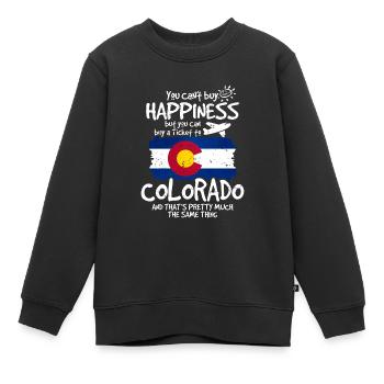 Colorado - Sweat Premium enfant bio - noir - Devant - AI Model Kid Female (0cm)