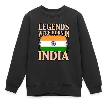 Indien - Kinder Premium Organic Sweatshirt - Schwarz - Vorne - AI Model Kid Female (0cm)