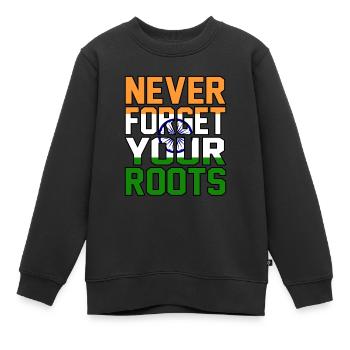 Inde - Sweat Premium enfant bio - noir - Devant - AI Model Kid Female (0cm)