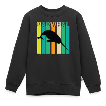 Narwal - Kinder Premium Organic Sweatshirt - Schwarz - Vorne - AI Model Kid Female (0cm)
