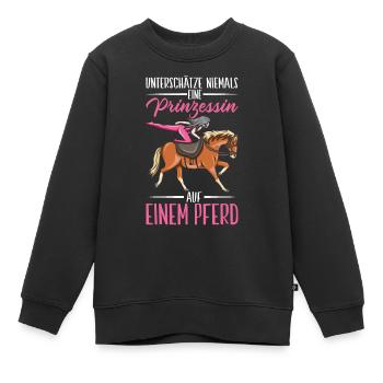 Voltigieren - Kinder Premium Organic Sweatshirt - Schwarz - Vorne - AI Model Kid Female (0cm)