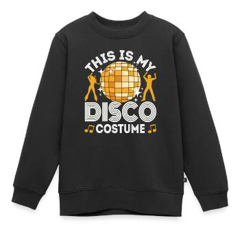 Disco 70er 80er Jahre Disko Party Outfit Discothek - Kinder Premium Organic Sweatshirt - Schwarz - Vorne - AI Model Kid Female (0cm)