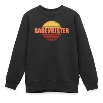 Bademeister Rettungsschwimmer Schwimmmeister Retro - Kinder Premium Organic Sweatshirt - Schwarz - Vorne - AI Model Kid Female (0cm)