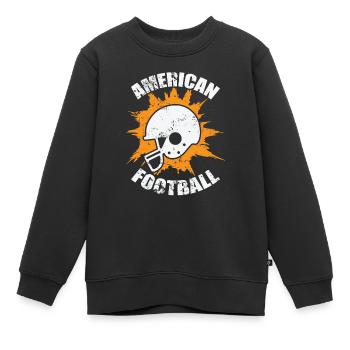 American Football Amerika Sport Touchdown - Kinder Premium Organic Sweatshirt - Schwarz - Vorne - AI Model Kid Female (0cm)