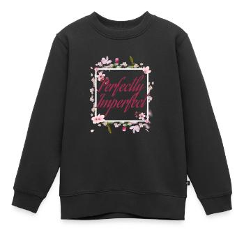 Perfectly Imperfect - Kinder Premium Organic Sweatshirt - Schwarz - Vorne - AI Model Kid Female (0cm)