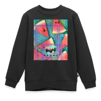 Melone Music illumine votre cœur | Musique Melon - Sweat Premium enfant bio - noir - Devant - AI Model Kid Female (0cm)