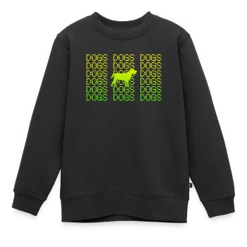 Canine - Sweat Premium enfant bio - noir - Devant - AI Model Kid Female (0cm)
