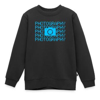 Fotografie - Kinder Premium Organic Sweatshirt - Schwarz - Vorne - AI Model Kid Female (0cm)
