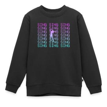 Chanter - Sweat Premium enfant bio - noir - Devant - AI Model Kid Female (0cm)