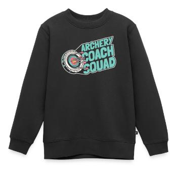 Tir à l’arc Flèche Tir à l’arc Tir à l’arc - Sweat Premium enfant bio - noir - Devant - AI Model Kid Female (0cm)