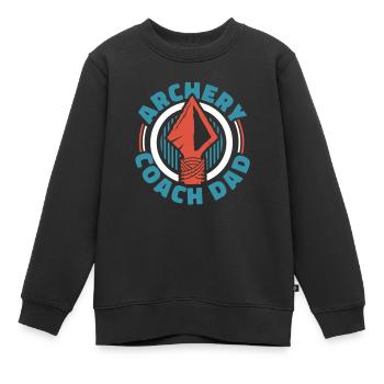 Bogenschütze Bogensport Pfeil Bogen Bogenschießen - Kinder Premium Organic Sweatshirt - Schwarz - Vorne - AI Model Kid Female (0cm)