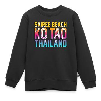 Thailand - Kinder Premium Organic Sweatshirt - Schwarz - Vorne - AI Model Kid Female (0cm)