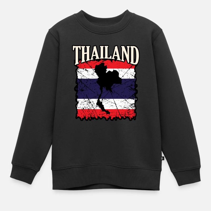 Thaïlande - Sweat Premium enfant bio - noir
