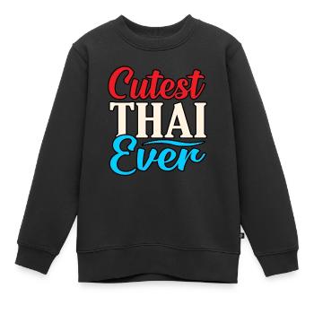 Thailand - Kinder Premium Organic Sweatshirt - Schwarz - Vorne - AI Model Kid Female (0cm)