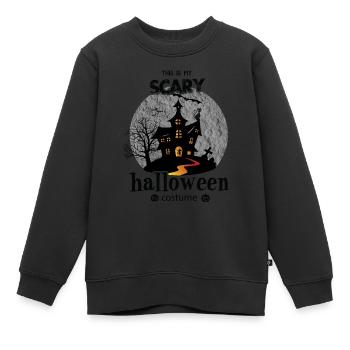 Happy Halloween Party Hexe Fledermaus Grusel Spuk - Kinder Premium Organic Sweatshirt - Schwarz - Vorne - AI Model Kid Female (0cm)