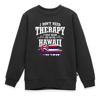 Hawaï - Sweat Premium enfant bio - noir - Devant - AI Model Kid Female (0cm)