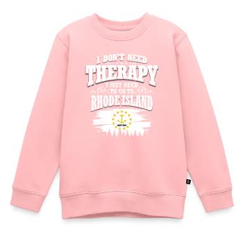 Rhode Island - Kinder Premium Organic Sweatshirt - Rosa - Vorne - AI Model Kid Female (0cm)