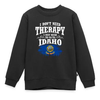 Idaho - Kinder Premium Organic Sweatshirt - Schwarz - Vorne - AI Model Kid Female (0cm)