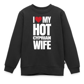 Zypern - Kinder Premium Organic Sweatshirt - Schwarz - Vorne - AI Model Kid Female (0cm)