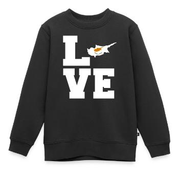Zypern - Kinder Premium Organic Sweatshirt - Schwarz - Vorne - AI Model Kid Female (0cm)
