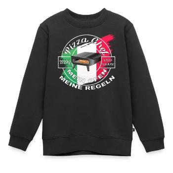 Pizza Chef - Mein Ofen, MEINE REGELN - Kinder Premium Organic Sweatshirt - Schwarz - Vorne - AI Model Kid Female (0cm)