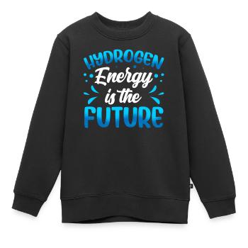 Energie Aus Wasserstoff Ist Die Zukunft Hydrogen - Kinder Premium Organic Sweatshirt - Schwarz - Vorne - AI Model Kid Female (0cm)