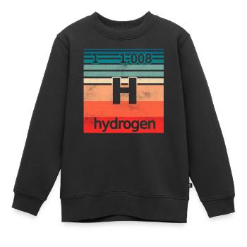 Wasserstoff Hydrogen Element Energie - Kinder Premium Organic Sweatshirt - Schwarz - Vorne - AI Model Kid Female (0cm)
