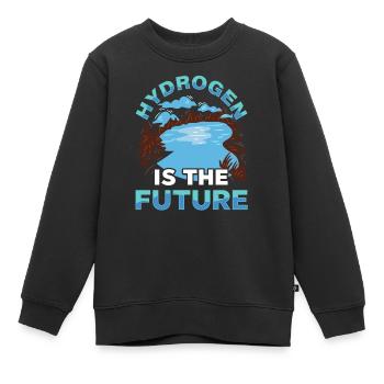 Wasserstoff Ist Die Zukunft Hydrogen Element - Kinder Premium Organic Sweatshirt - Schwarz - Vorne - AI Model Kid Female (0cm)