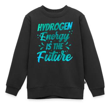 Energie Aus Wasserstoff Ist Die Zukunft Hydrogen - Kinder Premium Organic Sweatshirt - Schwarz - Vorne - AI Model Kid Female (0cm)