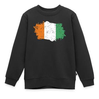 Drapeau de la Côte d’Ivoire - Sweat Premium enfant bio - noir - Devant - AI Model Kid Female (0cm)