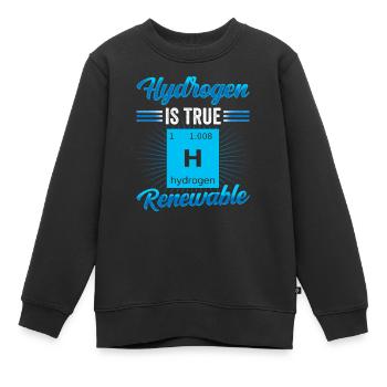 Wasserstoff Ist Die Wahre Erneuerbare Energie - Kinder Premium Organic Sweatshirt - Schwarz - Vorne - AI Model Kid Female (0cm)