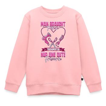 Friseurin - Kinder Premium Organic Sweatshirt - Rosa - Vorne - AI Model Kid Female (0cm)