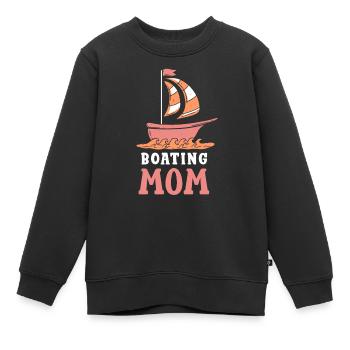Boating Mother Yacht Boat Boating - Kids Premium Organic Sweatshirt - black - Front - AI Model Kid Female (0cm)