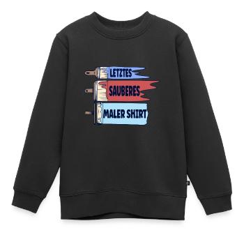 Letztes sauberes Maler - Kinder Premium Organic Sweatshirt - Schwarz - Vorne - AI Model Kid Female (0cm)