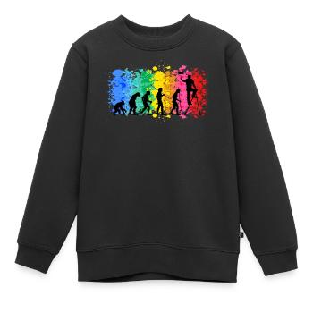 Maler - Kinder Premium Organic Sweatshirt - Schwarz - Vorne - AI Model Kid Female (0cm)