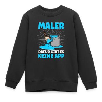 Maler - Kinder Premium Organic Sweatshirt - Schwarz - Vorne - AI Model Kid Female (0cm)
