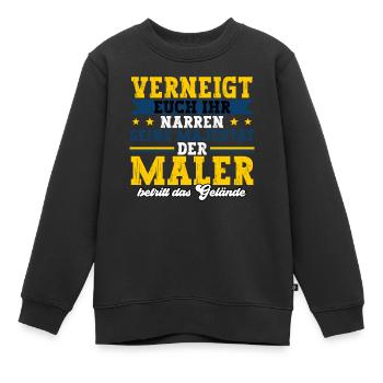 Maler - Kinder Premium Organic Sweatshirt - Schwarz - Vorne - AI Model Kid Female (0cm)