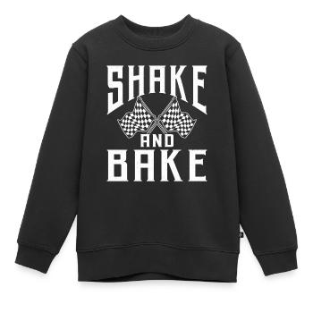 Shake and Bake Rennen - Kinder Premium Organic Sweatshirt - Schwarz - Vorne - AI Model Kid Female (0cm)