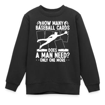 Sports Cards Collecting Collection Card Collector - Kinder Premium Organic Sweatshirt - Schwarz - Vorne - AI Model Kid Female (0cm)