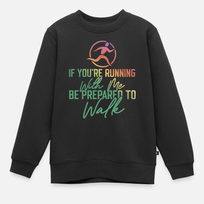 Running Runner Half Marathon Slow - Kinder Premium Organic Sweatshirt - Schwarz